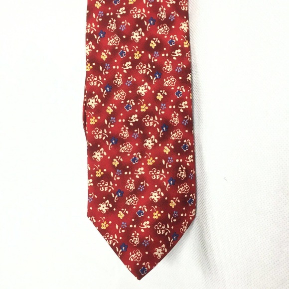 Robert Talbott Tie‎ Mens Best of Class Red Blue Yellow Floral Silk Tie 3 1/4" W - Picture 1 of 6